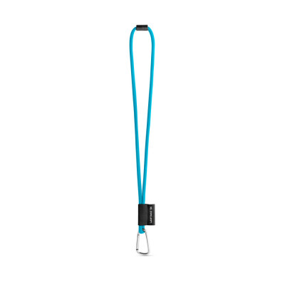 SET Lanyard TUBE Long (Ø 7 mm) with D-shape carabiner 55 mm and safety lock Ø 7 mm